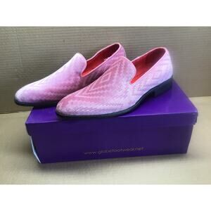 After Midnight Globe 6992 Pink Velvet Loafers Mens Size 7 Prom Wedding Shoes